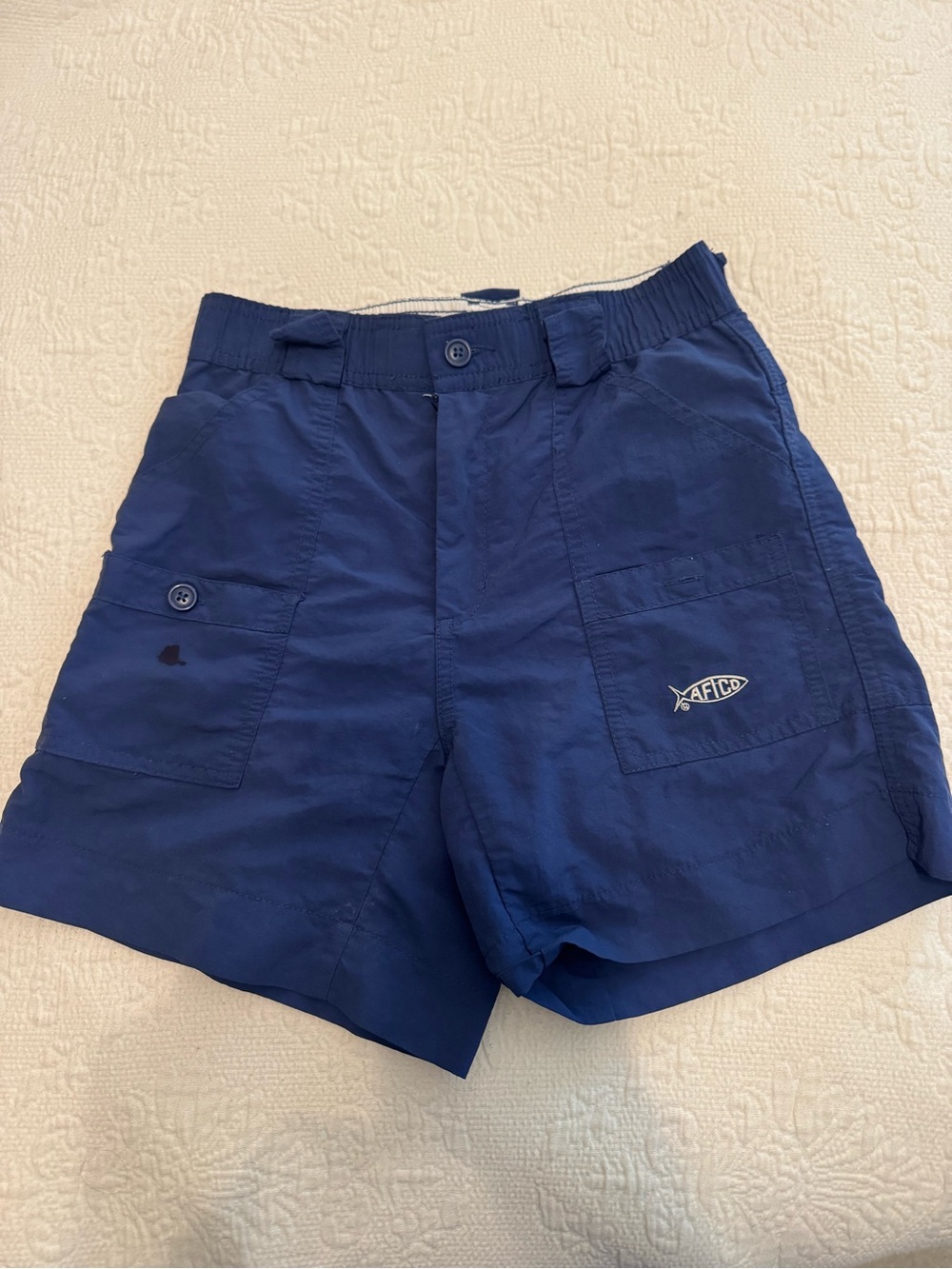 AFTCO Navy Blue Men's Cargo Shorts performance material